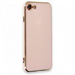 iPhone 7/8 / SE 2020 Kılıf Luxury Seri Kamera Korumalı Silikon Kapak Pembe