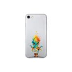 iPhone 8 ile uyumlu Splash ahtapot Tasarımlı Slimfit şeffaf silikon kılıf