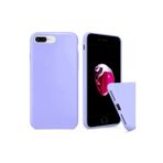 iPhone 8 Plus İle Uyumlu Kılıf Kamera Korumalı Silikon Ruber Arka Kapak Lila