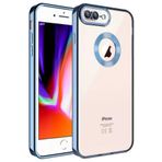 Iphone 8 Plus Kılıf Köşeleri Renkli Şeffaf Kamera Korumalı Silikon Luxury Kapak