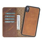 iPhone Deri Çıkarılabilir Manyetik Kılıf Kahverengi XS Max iPhone XS Max için Erkek veya Kadın Kılıf Gönderime Hazır Mat Kahverengi