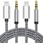 iPhone için USB C - 3,5 mm Ses Aux Jak Kablosu, [MFi Sertifikalı] 2 Paket 3,3 FT Aux Jack Kulaklık Araba Stereo Kablosu, iPhone 16 Plus /15 Pro Max, Samsung Galaxy S23 S22 Note 20, Pixel 5 XL ile