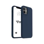 iPhone Kılıf İnce Sıvı Silikon 3 Katmanlı Tam Kaplamalı Yumuşak Jel Kauçuk Kılıf Kapak (Açık Lacivert, iPhone 11)