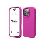 iPhone Kılıf İnce Sıvı Silikon 3 Katmanlı Tam Kaplamalı Yumuşak Jel Kauçuk Kılıf Kapak (Açık Pembe (17), iPhone 16 Pro)