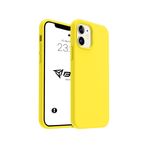 iPhone Kılıf İnce Sıvı Silikon 3 Katmanlı Tam Kaplamalı Yumuşak Jel Kauçuk Kılıf Kapak (Açık Sarı, iPhone 11)