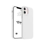 iPhone Kılıf İnce Sıvı Silikon 3 Katmanlı Tam Kaplamalı Yumuşak Jel Kauçuk Kılıf Kapak (Beyaz, iPhone 12/12 Pro)