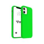 iPhone Kılıf İnce Sıvı Silikon 3 Katmanlı Tam Kaplamalı Yumuşak Jel Kauçuk Kılıf Kapak (Fosfor Yeşil, iPhone 11)