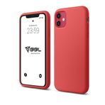 iPhone Kılıf İnce Sıvı Silikon 3 Katmanlı Tam Kaplamalı Yumuşak Jel Kauçuk Kılıf Kapak (, iPhone 11)