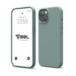 iPhone Kılıf İnce Sıvı Silikon 3 Katmanlı Tam Kaplamalı Yumuşak Jel Kauçuk Kılıf Kapak (iPhone 15 Yeşil(42)