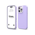 iPhone Kılıf İnce Sıvı Silikon 3 Katmanlı Tam Kaplamalı Yumuşak Jel Kauçuk Kılıf Kapak (Koyu Lila (16), iPhone 16 Pro Max)