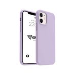 iPhone Kılıf İnce Sıvı Silikon 3 Katmanlı Tam Kaplamalı Yumuşak Jel Kauçuk Kılıf Kapak (Mat Lila, iPhone 12/12 Pro)