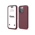 iPhone Kılıf İnce Sıvı Silikon 3 Katmanlı Tam Kaplamalı Yumuşak Jel Kauçuk Kılıf Kapak (Mürdüm (22), iPhone 16 Pro)