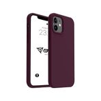 iPhone Kılıf İnce Sıvı Silikon 3 Katmanlı Tam Kaplamalı Yumuşak Jel Kauçuk Kılıf Kapak (Mürdüm, iPhone 11)