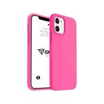 iPhone Kılıf İnce Sıvı Silikon 3 Katmanlı Tam Kaplamalı Yumuşak Jel Kauçuk Kılıf Kapak (Parlak Pembe, iPhone 11)
