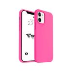 iPhone Kılıf İnce Sıvı Silikon 3 Katmanlı Tam Kaplamalı Yumuşak Jel Kauçuk Kılıf Kapak (Parlak Pembe, iPhone 12/12 Pro)
