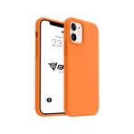 iPhone Kılıf İnce Sıvı Silikon 3 Katmanlı Tam Kaplamalı Yumuşak Jel Kauçuk Kılıf Kapak (Parlak Turuncu, iPhone 11)