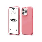 iPhone Kılıf İnce Sıvı Silikon 3 Katmanlı Tam Kaplamalı Yumuşak Jel Kauçuk Kılıf Kapak (Pudra Pembe (33), iPhone 15 Pro)