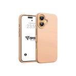 iPhone Kılıf İnce Sıvı Silikon 3 Katmanlı Tam Kaplamalı Yumuşak Jel Kauçuk Kılıf Kapak, Turuncu (iPhone 16 ) (35)