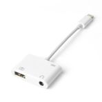 iPhone Lightning 3.5 mm Kulaklık ve Usb 3.0 Kamera Hub Adaptör