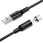 İphone Samsunhg Xiaomi Huawei Redmi Tecno Vivo Oppo Tablet Telefon Kulaklık Uyumlu Usb Type-C İçin Manyetik Şarj Kablosu, 1 Metre, 3A' Şarj Kabl