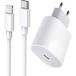 Iphone Tüm Uyumlu Hızlı Şarj Aleti Adaptör+ Kablo 6 7 8 x 11 12 13 14 Pro MAX-20WATT Lighting - Beyaz