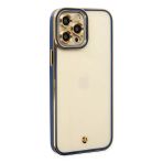 İphone Uyumlu 12 Pro Kılıf Liva Lens Silikon - Mavi
