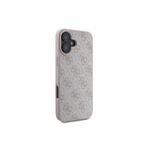 iPhone Uyumlu 16 Plus Kılıf Guess Lisanslı Magsafe Şarj Özellikli 4g Desenli Yazı Logolu Pembe