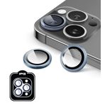 iPhone Uyumlu IPG ProLENS Kamera Lens Koruyucu – Alüminyum CD Çerçeve, HD Netlik, Çizilmelere Dayanıklı, Bireysel Kamera Lens Kapağı (Açık Mavi, iPhone 15 Pro/Pro Max)
