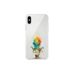 iPhone X ile uyumlu Splash ahtapot Tasarımlı Slimfit şeffaf silikon kılıf