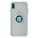 İphone X Kılıf Montreal Yüzüklü Silikon Kapak - Buz