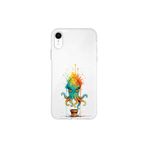 iPhone XR ile uyumlu Splash ahtapot Tasarımlı Slimfit şeffaf silikon kılıf