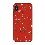 Iphone Xs Çiçekli Kırmızı Telefon Kılıfı, consrainnn83785750
