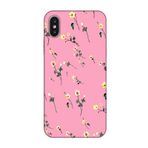 Iphone Xs Çiçekli Pembe Telefon Kılıfı
