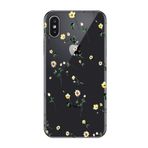 Iphone Xs Çiçekli Şeffaf Telefon Kılıfı