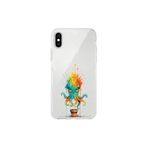 iPhone XS ile uyumlu Splash ahtapot Tasarımlı Slimfit şeffaf silikon kılıf