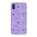 iPhone XS Kalp Desen Lila Telefon Kılıfı, consrainnn83785865