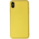 İphone Xs Kılıf Coco Deri Silikon Kapak - Sarı