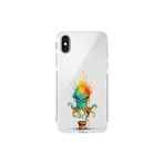 iPhone XS Max ile uyumlu Splash ahtapot tasarımlı şeffaf silikon kılıf