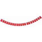 Ipli 38'li Orta Türk Bayrağı 8X13CM - Kırmızı - Beyaz - İpli - 10 cm