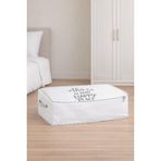 İpli Baskılı Yorgan Yastık Kıyafet Hurcu Düzenleyici Organizer Hurç (Baza Altı 65 x 30 x 20)