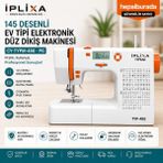 İplixa Iplixa Typeak 145 Desenli Elektronik Dikiş Makinesi – Dijital Panel, Otomatik Iplik Takma, Ev Tipi Profesyonel Dikiş Makinası CY-TYPM-480