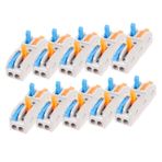 iplusmile 10 Parça tel bağlayıcı ekleme iletken tel konektörler peluş oyuncak bebek giysileri klemens Tel terminal bloğu Kaldıraç konektör blokları elektrik lambalar