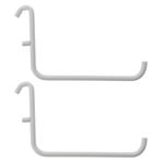 iplusmile 2 Adet Perfboard Parantez Alet Mandalı Kancaları Peg Depolama Atlıkarınca Delikli Pano Kancaları Gümüş Delikli Pano Aksesuarları Masa Üstü Raf Beyaz Ütü Metal Duvarı Çivile