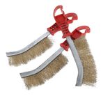iplusmile 3 Adet Tel fırça temizlik fırçası barbekü kaynağı kamp ızgara yıkayıcı Dış mekan için ızgara temizleme fırçası barbekü ızgara fırçası ızgara temizleyici kazıyıcı plastik kırmızı