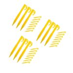 iplusmile 3 Takım Çadır Kazıkları Trambolin Yer Çivisi Çadır Kazığı Çektirme Kancası Termit Kazıkları Şişme Için Zemin Kazıkları Çim Kazıkları Kamp Mandalları Plastik Yellow 10 Adet * 3