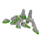 iplusmile 9 Adet Simülasyon Kaya Bahçesi: Reçine Minyatür Diorama Kaya Taşları DIY Peri Bahçesi Aksesuarları Teraryum Dekoru Tank Akvaryum Dekorasyonu