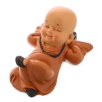 iplusmile Arabadaki Buda süsleri gösterge paneli heykel buda heykelcik keşiş figürleri süslemeleri keşiş dekorları keşiş modelleme el sanatları dekoratif heykeller reçine Khaki