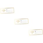 iplusmile Beyaz Süslemeler 3 Parça wifi işareti akrilik duvar kod işareti wifi kurulu işareti ofis dekoru çalışma masası akrilik wifi tabela akrilik duvar şifre işareti küçük Spa