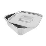 iplusmile Metal Servis Tabakları Paslanmaz Çelik Kare Tabak Atıştırmalık Tabağı Kolay Temizlik İçin
