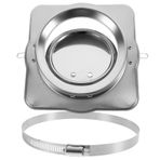 iplusmile Paslanmaz Çelik Egzoz Kapağı 160x160mm Duman Durdurucu Vana Yangın Önleme Davlumbaz Havalandırma Kelepçesi